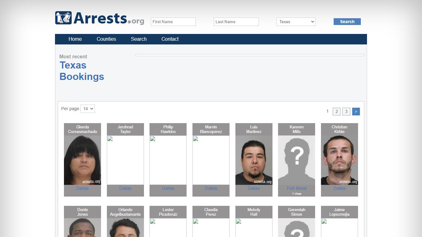 Texas Arrests and Inmate Search